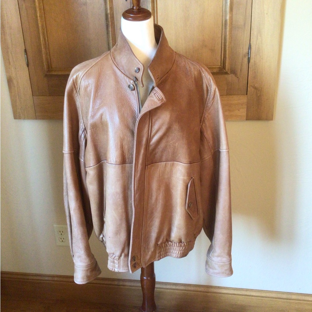 Men's Brown Bomber Leather Jacket